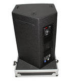 Flight Case for Two RCF-TT25-A II High Definition Two-Way Speakers with 4 Inch Wheels