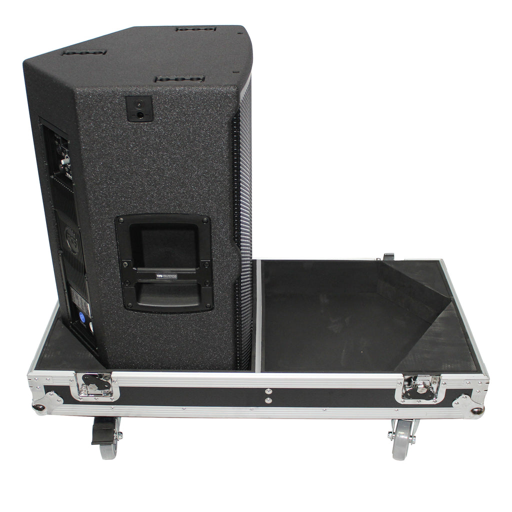 Flight Case for Two RCF-TT25-A II High Definition Two-Way Speakers with 4 Inch Wheels