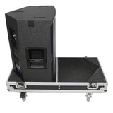 Flight Case for Two RCF-TT25-A II High Definition Two-Way Speakers with 4 Inch Wheels