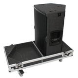 Flight Case for Two RCF-TT25-A II High Definition Two-Way Speakers with 4 Inch Wheels