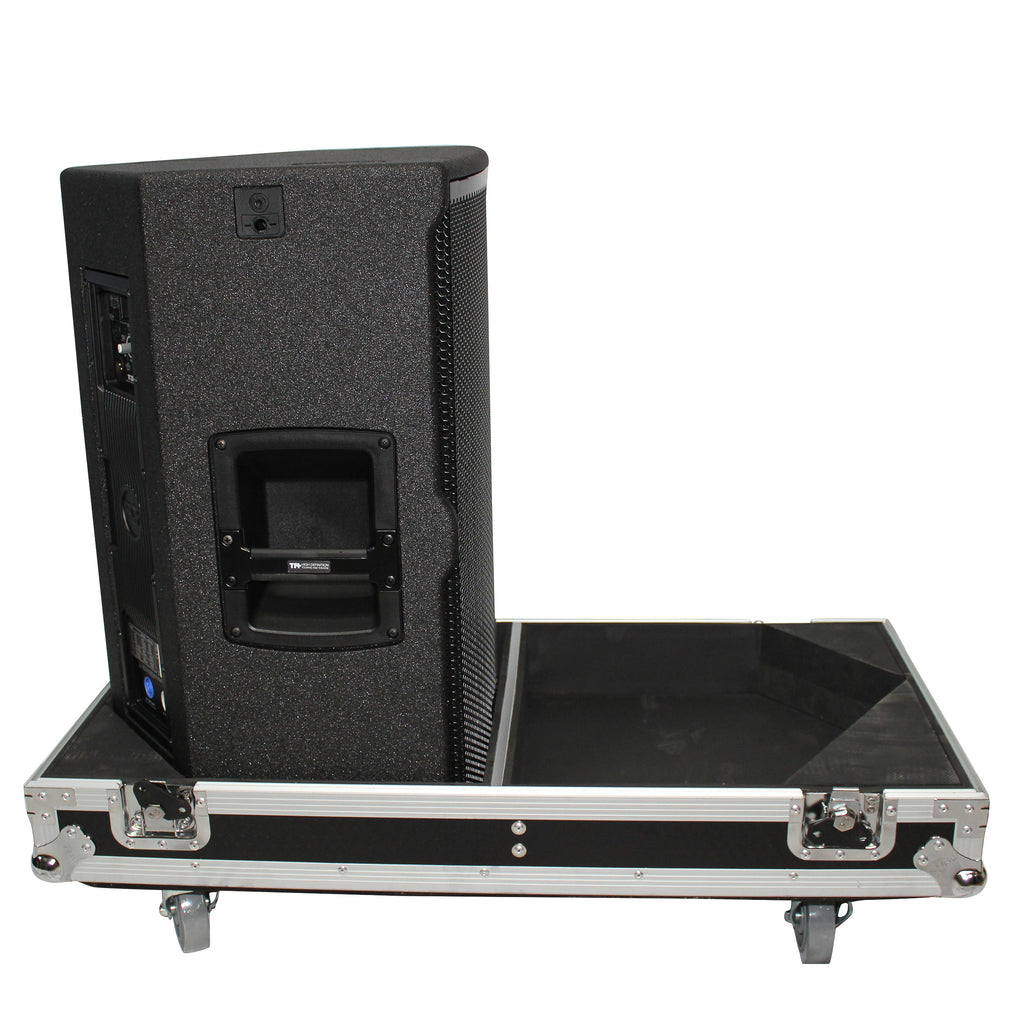 Flight Case for Two RCF-TT25-A II High Definition Two-Way Speakers with 4 Inch Wheels