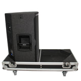 Flight Case for Two RCF-TT25-A II High Definition Two-Way Speakers with 4 Inch Wheels