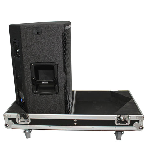 Flight Case for Two RCF-TT25-A II High Definition Two-Way Speakers with 4 Inch Wheels