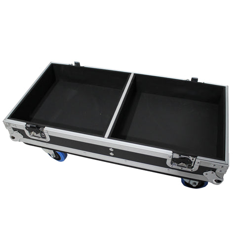 Fits 2x RCF TTL6-A Three-Way Line Array Module Flight Case with 4 inch Wheels