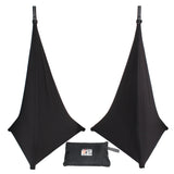 Two-Pack Three Side Speaker Stand Cover Scrim (Black)