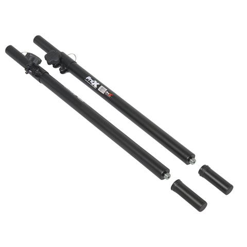 Set of 2 Deluxe 20 inch Speaker Subwoofer Pole M20 Threaded Mount 1 3/8 In. Adapter Cap