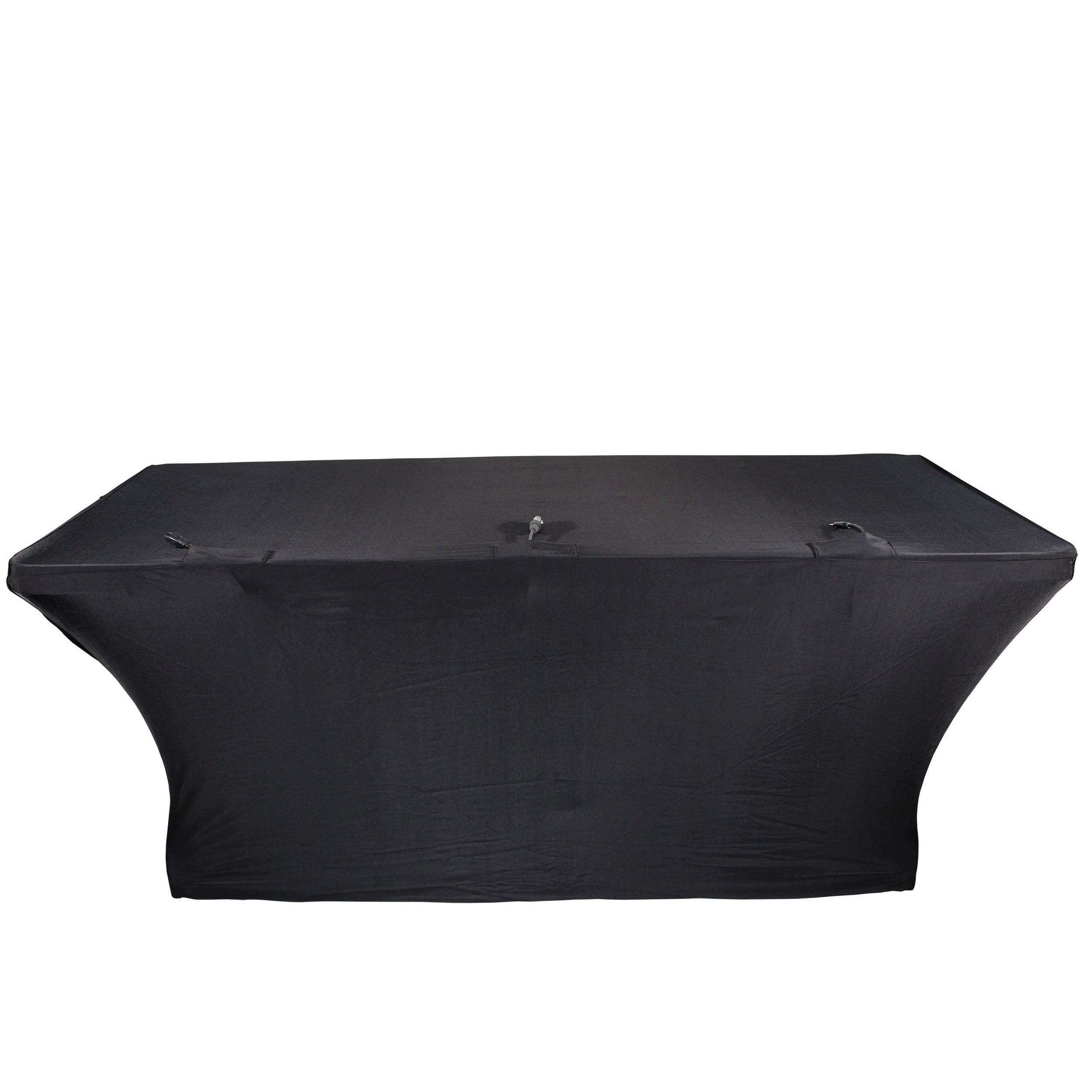 4 Ft. Open Back Spandex Table Cover Scrim - Black
