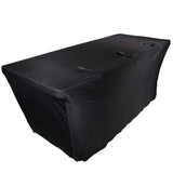 4 Ft. Open Back Spandex Table Cover Scrim - Black