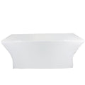 4 Ft. Open Back Spandex Table Cover Scrim - White