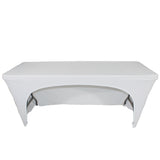 4 Ft. Open Back Spandex Table Cover Scrim - White