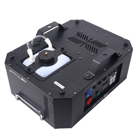 Professional Stage Portable Fog Machine Vertical Spray DJ Effects DMX RGBA LED Lighting System.