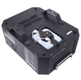 Professional Stage Portable Fog Machine Vertical Spray DJ Effects DMX RGBA LED Lighting System.
