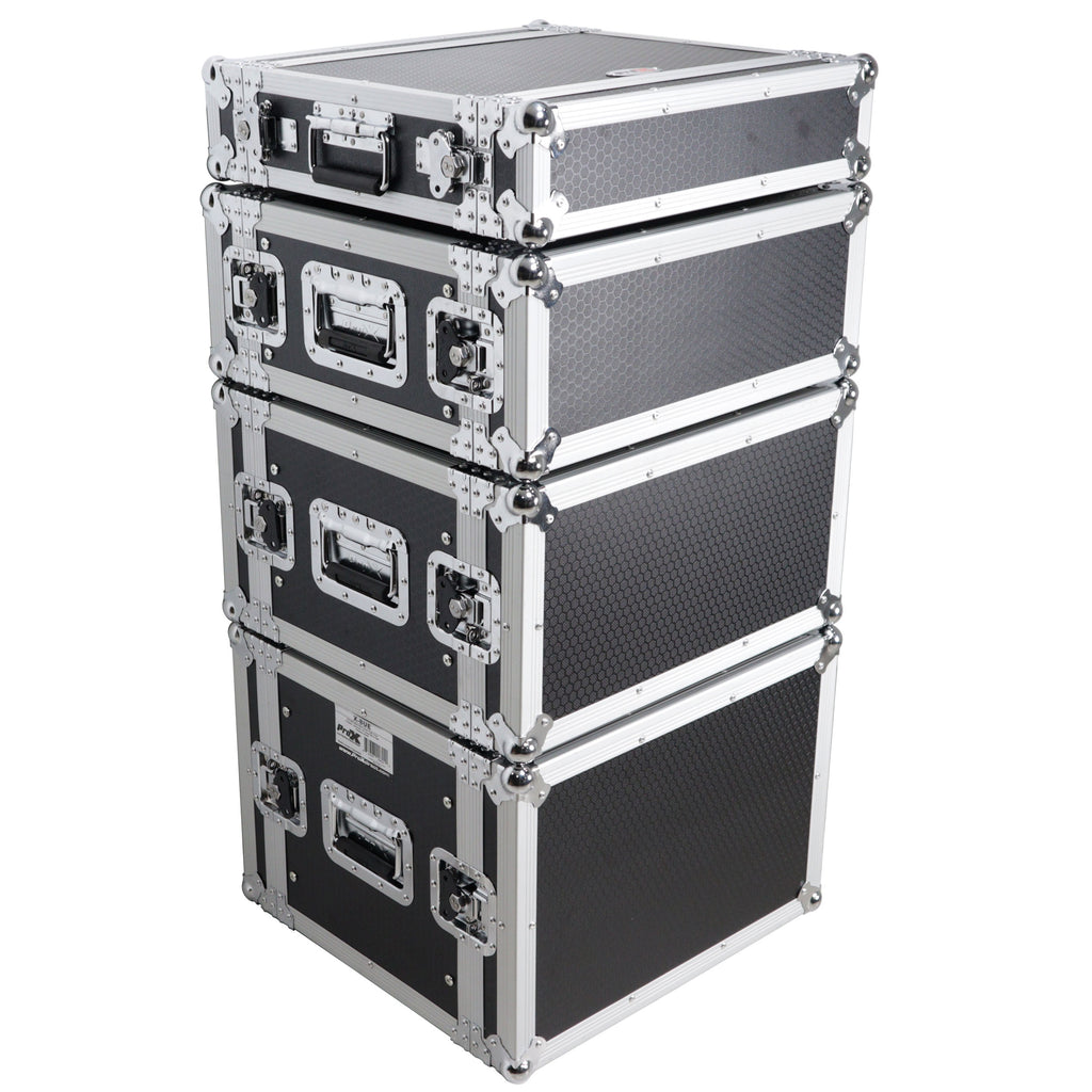 8U Deluxe Effects Rack Case 14 In Deep Rail to Rail