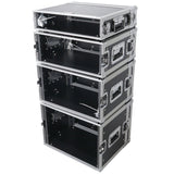 6U Deluxe 14" Deep 19" Width Amp Effects Rack Flight Hard Case