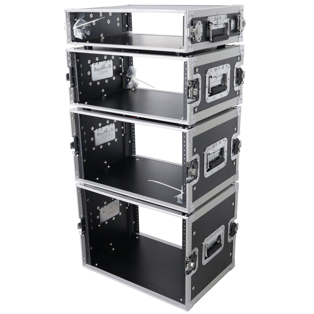8U Deluxe Effects Rack Case 14 In Deep Rail to Rail