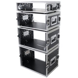 8U Deluxe Effects Rack Case 14 In Deep Rail to Rail