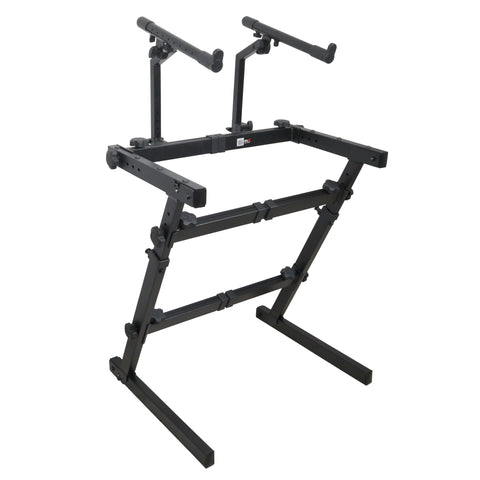 Professional Keyboard Add-on for Portable Z-Stand 2nd tier with Adjustable Stacking
