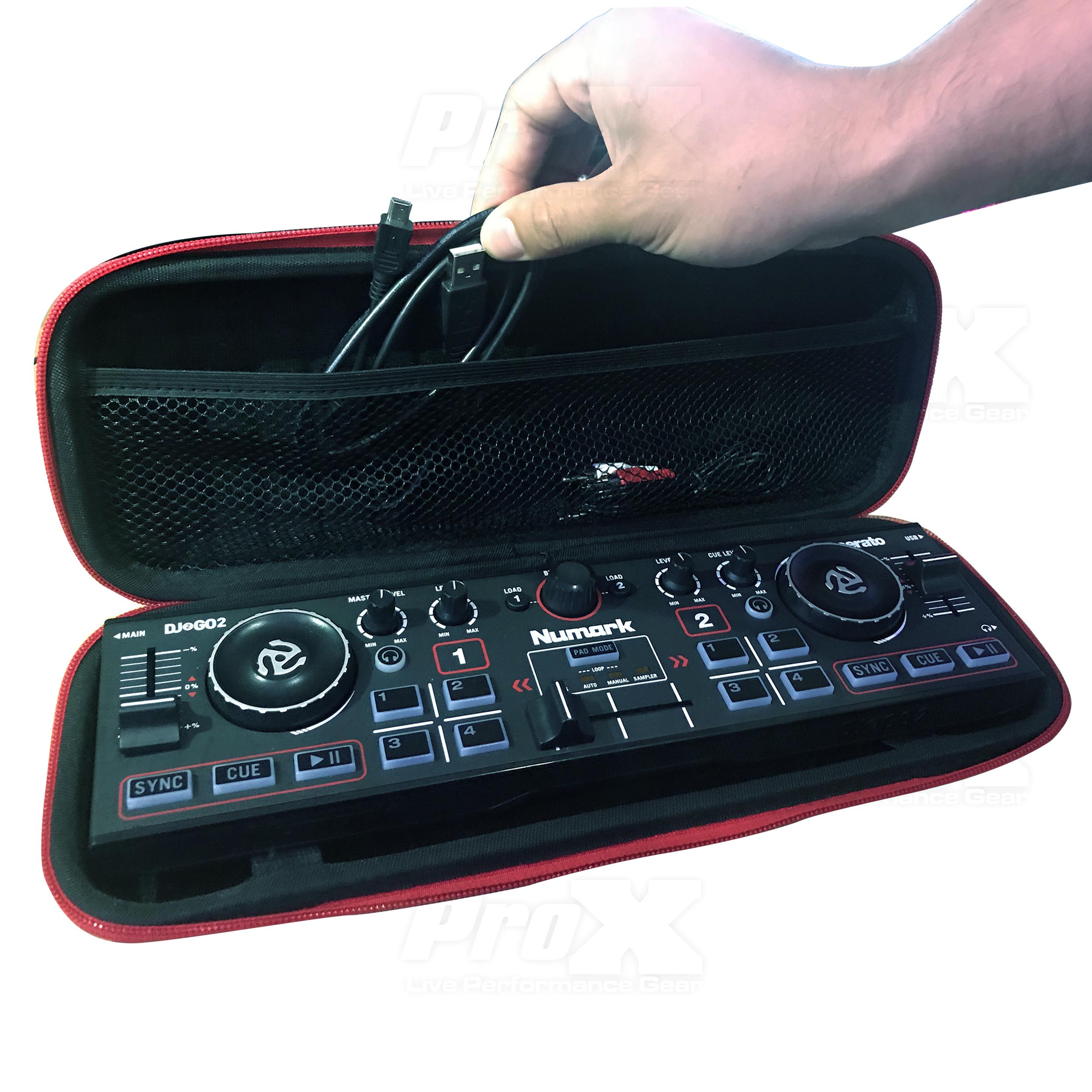 ZeroG Ultra Lightweight Hard Shell DJ Controller for fits Numark DJ2GO2 and Wireless Mic - Nano Size