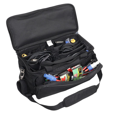 MANO™ Utility Carry Hand Bag Organizer with Dividers For Cables, LED Lighting, Tools, Mics, and Accessories.