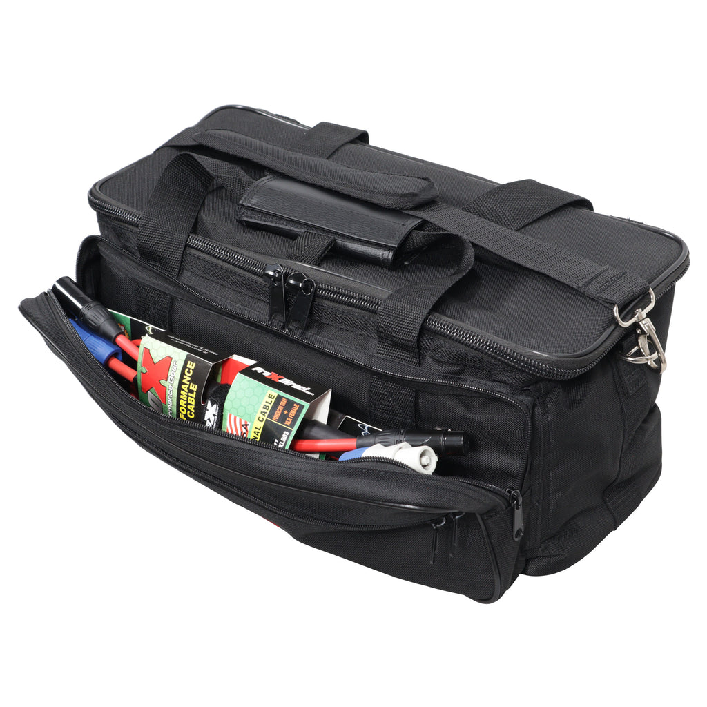 MANO™ Utility Carry Hand Bag Organizer with Dividers For Cables, LED Lighting, Tools, Mics, and Accessories.