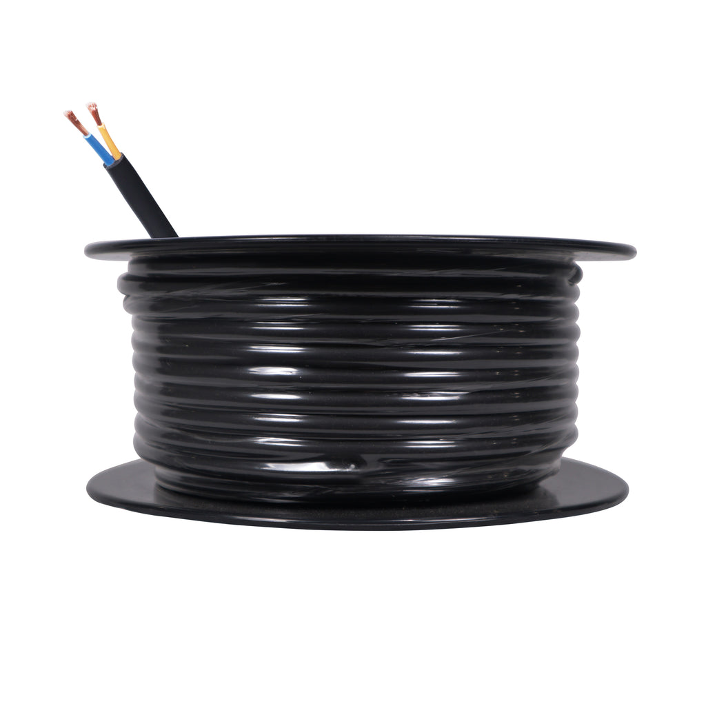 100 Ft. 12 AWG 2 Conductor Hybrid Passive Speaker Wire Bulk Cable Spool Black