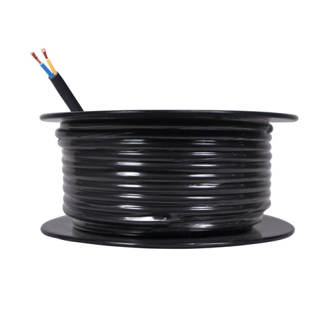 100 Ft. 12 AWG 2 Conductor Hybrid Passive Speaker Wire Bulk Cable Spool Black