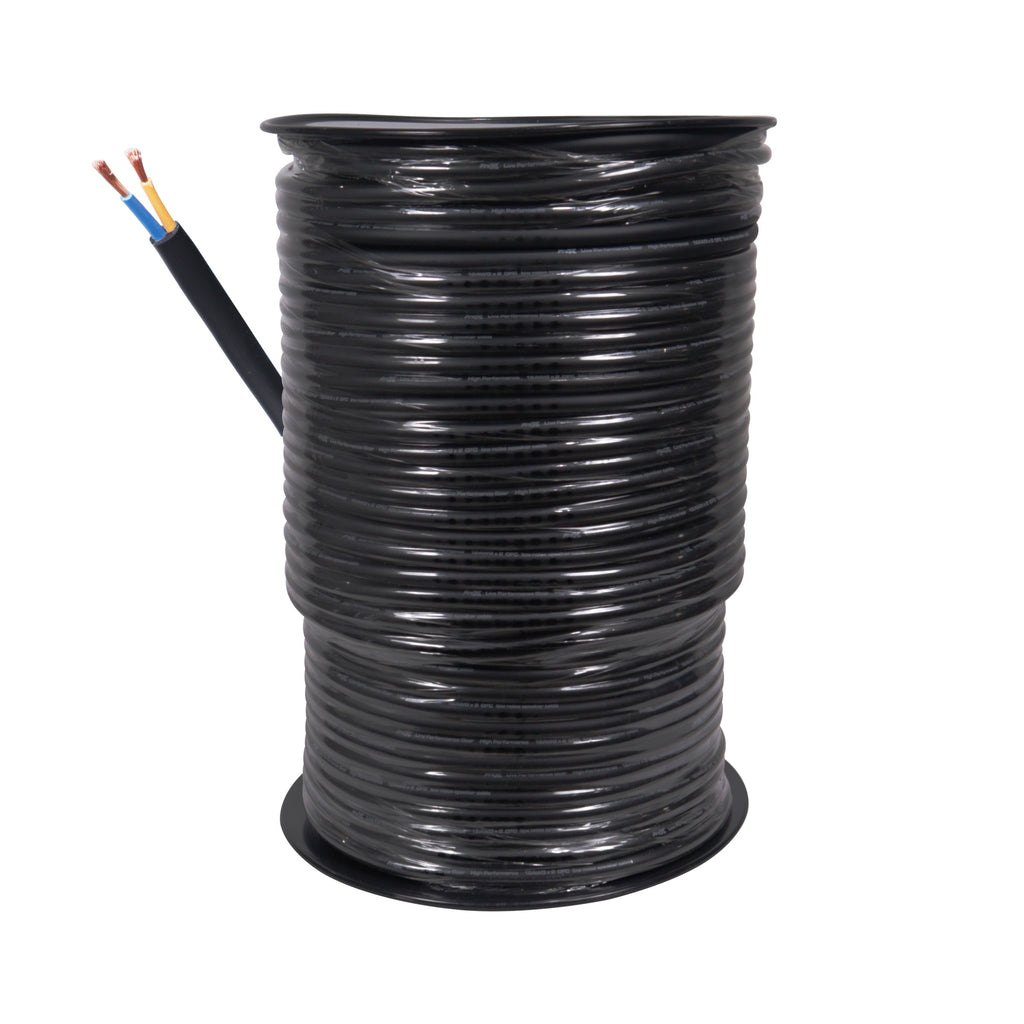 500 Ft. 12 AWG 2 Conductor Hybrid Passive Speaker Wire Bulk Cable Spool Black