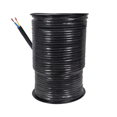 500 Ft. 12 AWG 2 Conductor Hybrid Passive Speaker Wire Bulk Cable Spool Black