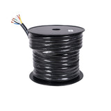 100 Ft. 12 AWG 6 Conductor Hybrid Passive Speaker Wire Bulk Cable Spool Black