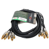 10' FT Premium 8 Channel Snake 8x RCA Male to 8x RCA Male Cable