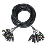 25' Ft. High Performance 8-Channel XLR-F to XLR-M Balanced Snake Audio Cable