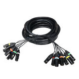 25' Ft. High Performance 8-Channel XLR-F to XLR-M Balanced Snake Audio Cable