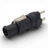 Edison Nema 515P Male to True1 Female Black locking Connector Power Coupler Adapter