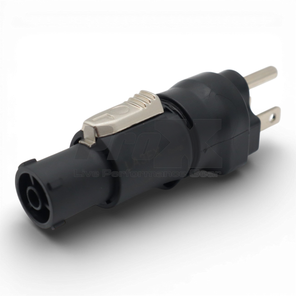 Edison Nema 515P Male to True1 Female Black locking Connector Power Coupler Adapter