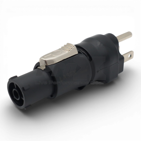 Edison Nema 515P Male to True1 Female Black locking Connector Power Coupler Adapter