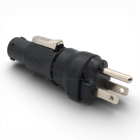 Edison Nema 515P Male to True1 Female Black locking Connector Power Coupler Adapter
