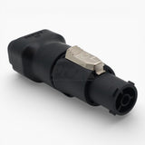 IEC C14 Female to True1 Female Black locking Connector Power Coupler Adapter