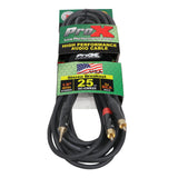 25' Ft High Performance 3.5mm 1/8” Mini TRS to Dual RCA-M Unbalanced Y-Cable
