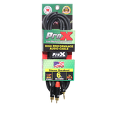 6' Ft High Performance 3.5mm 1/8” Mini TRS to Dual RCA-M Unbalanced Y-Cable