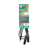 5 Ft. 3.5mm Mini TRS-M to Dual XLR3-M High Performance Audio Y Cable