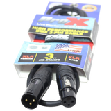 3 Ft. High Performance DMX Male 3-Pin to DMX Female 3-Pin Coupler Patch Cable