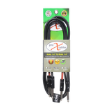 5' Ft. High Performance 1/4” TS Male to Dual 1/4” TS Male Unbalanced Audio Cable