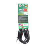 10' Ft. High Performance 1/4” TS Male to Dual 1/4” TS Male Unbalanced Audio Cable