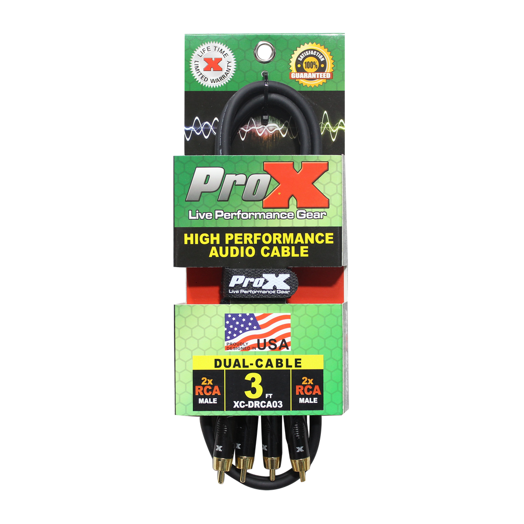 3' Ft. High Performance RCA Male to RCA Male Balanced Audio Cable