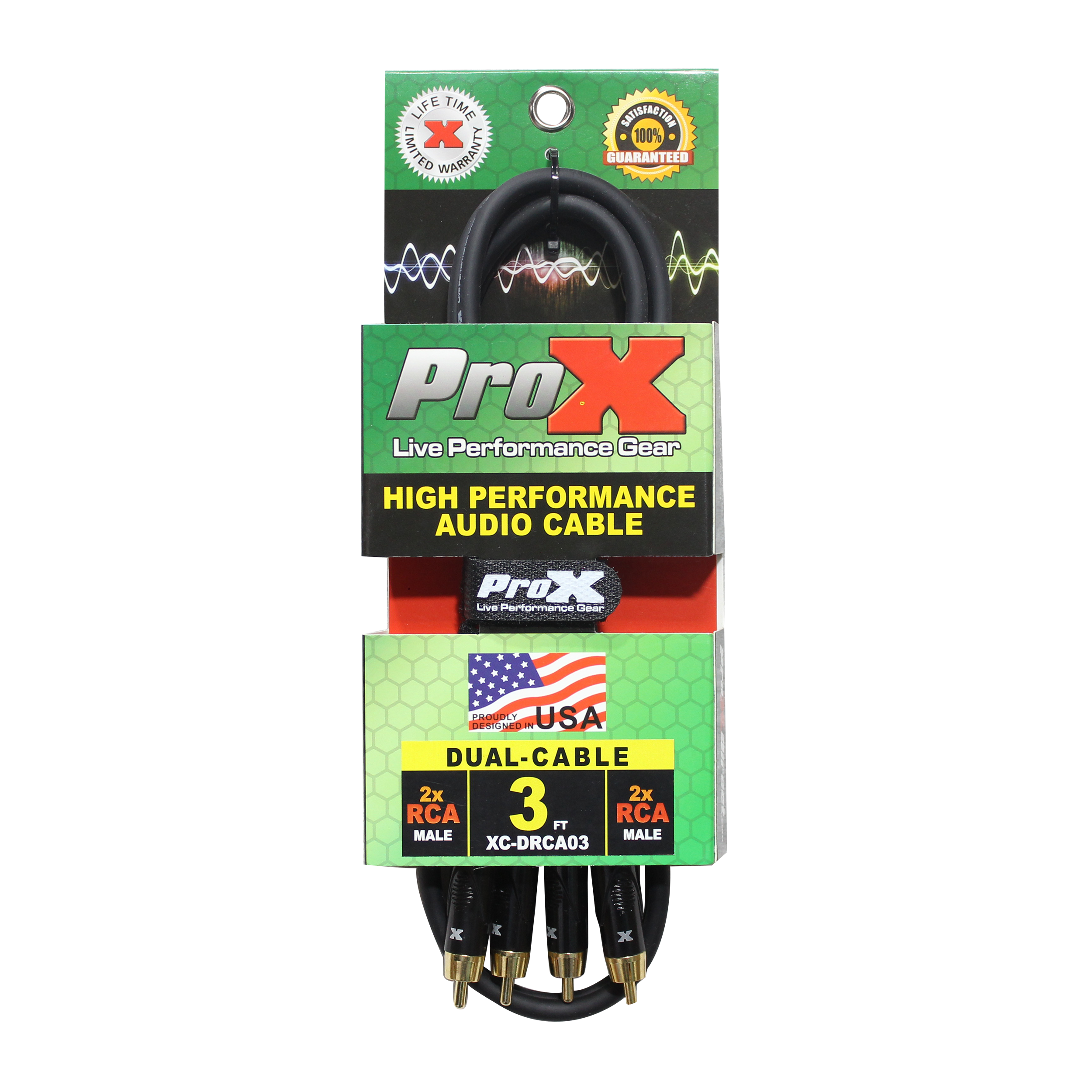 3' Ft. High Performance RCA Male to RCA Male Balanced Audio Cable
