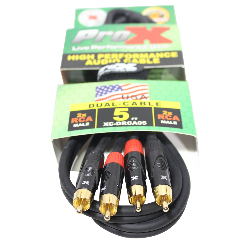 5' Ft. High Performance RCA Male to RCA Male Balanced Audio Cable