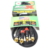 5' Ft. High Performance RCA Male to RCA Male Balanced Audio Cable