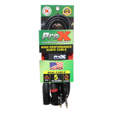 5 Ft. Balanced Dual 1/4" TRS-M to Dual XLR3-M High Performance Audio Cable