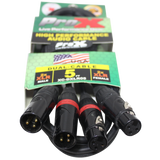 5' Ft High Performance Dual XLR-M to Dual-F XLR Audio Cable