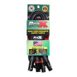 5' Ft High Performance Dual XLR-M to Dual-F XLR Audio Cable
